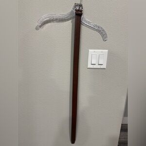 Brown Leather Dress Belt